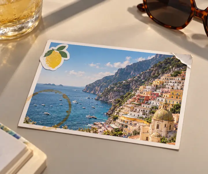 Social image before distracting details are removed